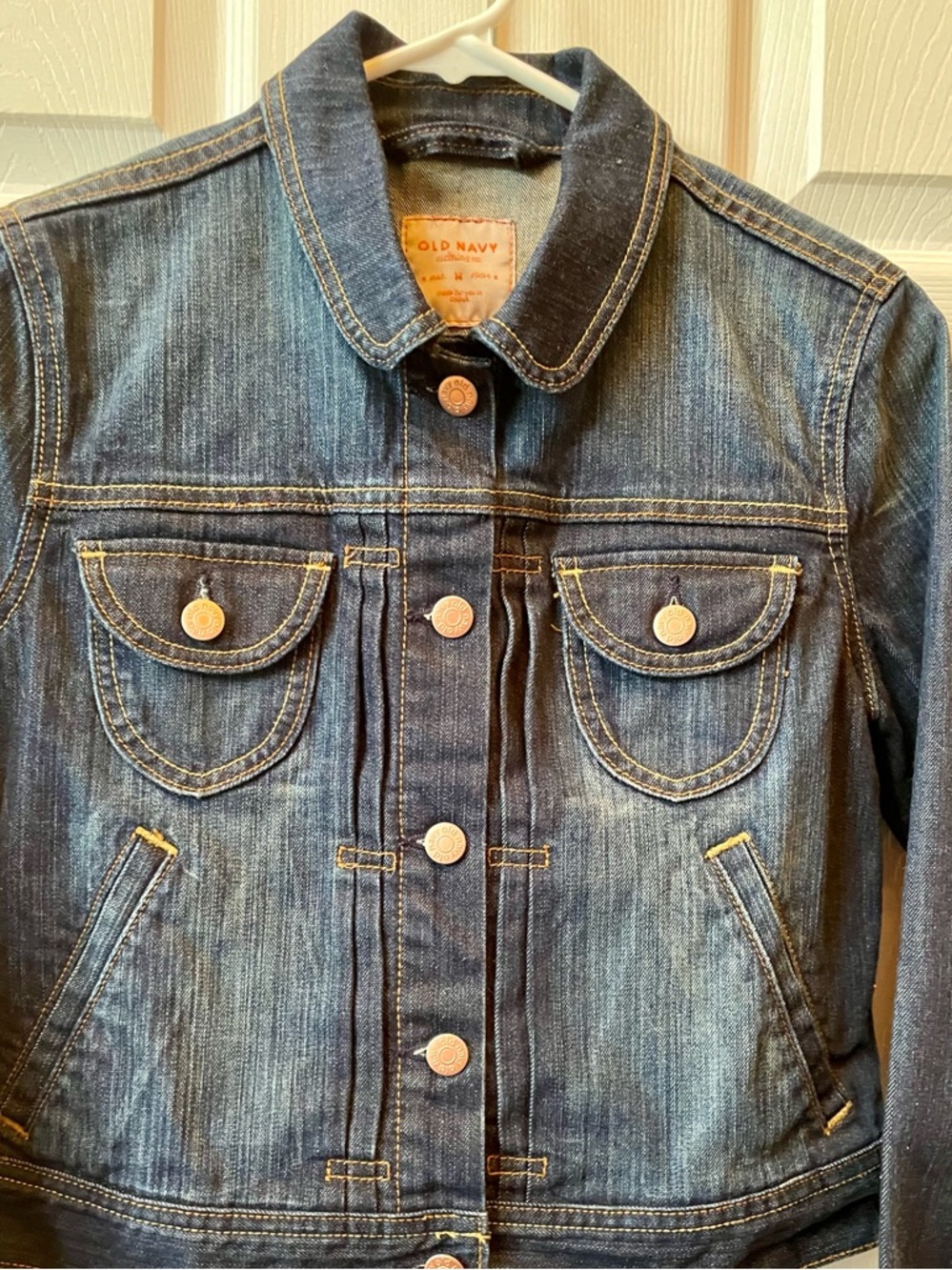 Old Navy Women's Blue Denim Button-Front Jacket - Picture 3 of 7